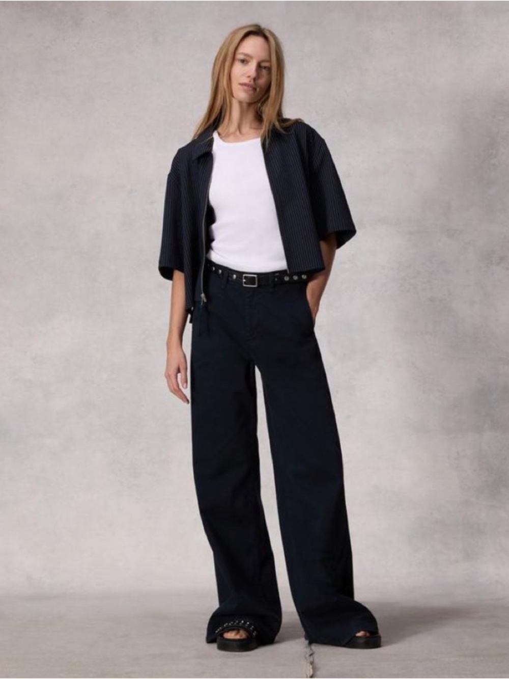 NWT Rag & Bone Sophie Wide Leg Chinos in Navy size 0